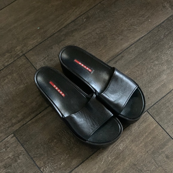 Vintage Prada Chunky Platform Sandals - Picture 3 of 4